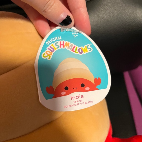 NEW Squishmallows Indie The Hermit Crab Plush 20 Red Blue Tie Dye Plush *RARE* 734689640454